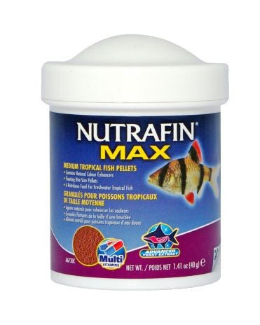 Nutrafin Max Medium Tropical Fish Pellets; Available in 3 sizes