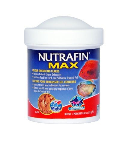 Nutrafin Max Colour Enhancing Tropical Flakes; Available in 4 sizes