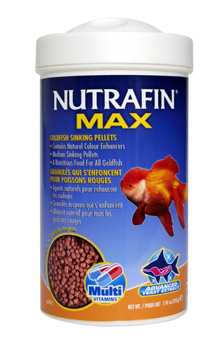 Nutrafin Max Goldfish Sinking Medium Pellets; Available in 2 sizes