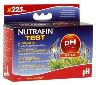 Nutrafin pH Test Kit for Fresh and Salt Water; available in 3 test ranges.