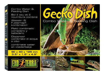 Exo Terra Gecko Dish Combo - 90 x 40 x 125 mm (3.5” x 1.5” x 4.9”)