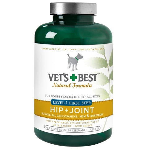 Vets Best Level 1 First Step Hip and Joint Supplement 90 tablets