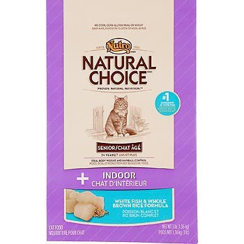 Nutro Natural Choice Indoor Senior Cat Whitefish and Brown Rice