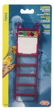 Living World Plastic Ladder with mirror and beads