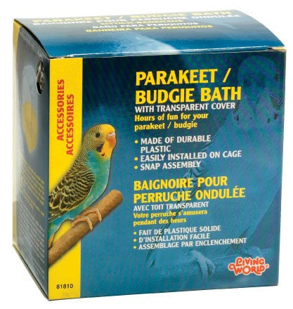 Living World Outside Parakeet/Budgie Bath