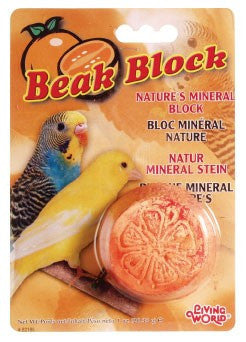 Living World Mineral Block for parakeets - Orange design