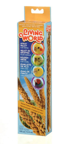 Living World Spray Millet; available in 3 package sizes.