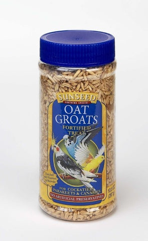 Sunseed Oat Groats for Cockatiels Parakeets & Canaries 10.5 oz