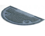 Petmate Litter Catcher Mat half circle blue