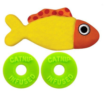 Petstages Refillable Catnip Pocket Fish Toy