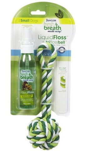 Tropiclean Fresh Breath Made Easy LiquidFloss & triflossball