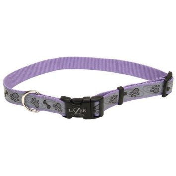 Lazer Brite Reflective Adjustable Collar Periwinkle; available in 2 sizes