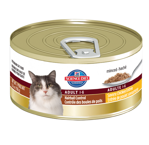 Science Diet Feline Adult Hairball Control Canned Formula 5.5oz