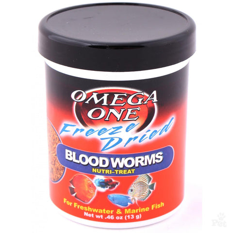 Omega One Freeze Dried Blood Worms 13 g