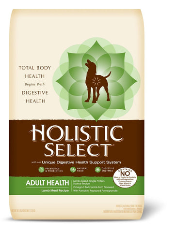Holistic Select Adult Dry Dog Food; Available in 2 recipes and 3 sizes