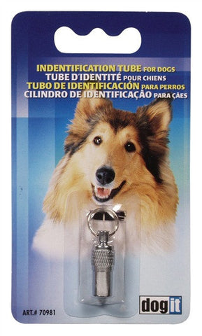 Dogit Chrome Dog Identification Tube