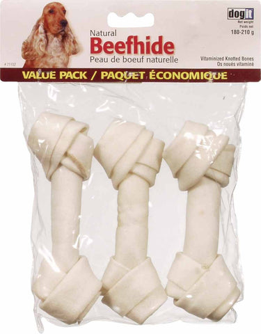 Dogit Beefhide Bone Small 15cm, 3 pack