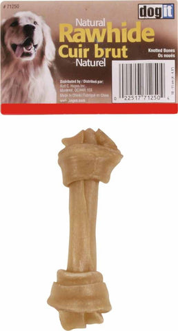 Dogit Rawhide Knotted Bone; available in different sizes.