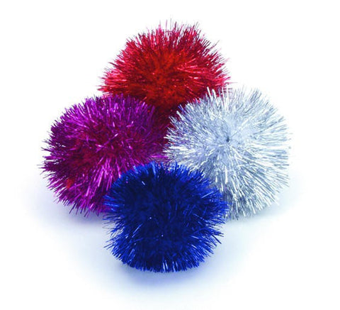 Rascals Glitter Pom Poms Cat Toy