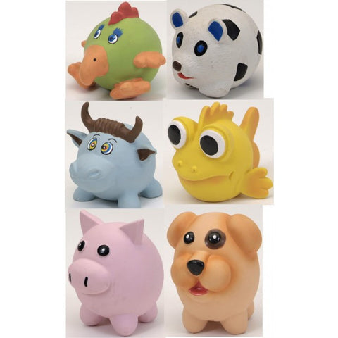 Latex Dog Toy Round Body Animals; available in several different styles.
