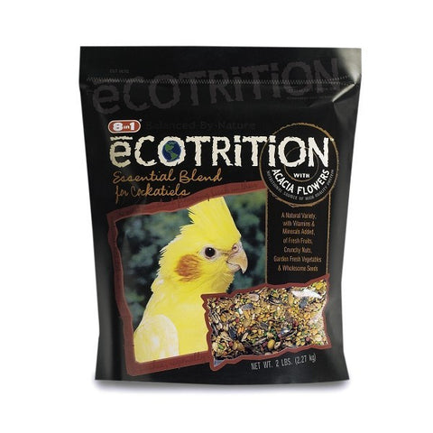 8 in 1 Ecotrition Cockatiel Diet Essential Blend; available in 2 sizes