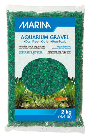 Marina Decorative Aquarium Gravel - Green Tone on Tone - 2 kg (4.4 lb)