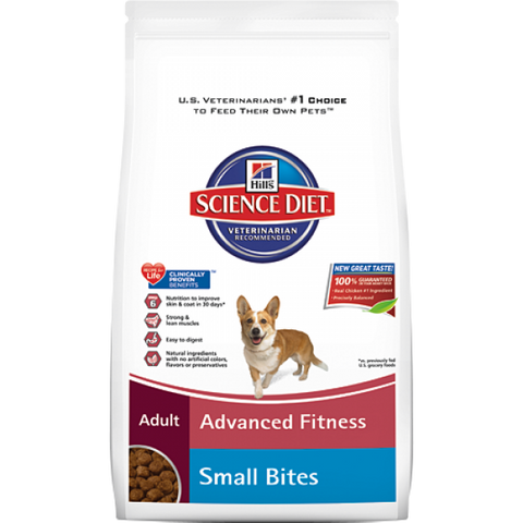 Science Diet Canine Adult Small Bites; available in 3 sizes.