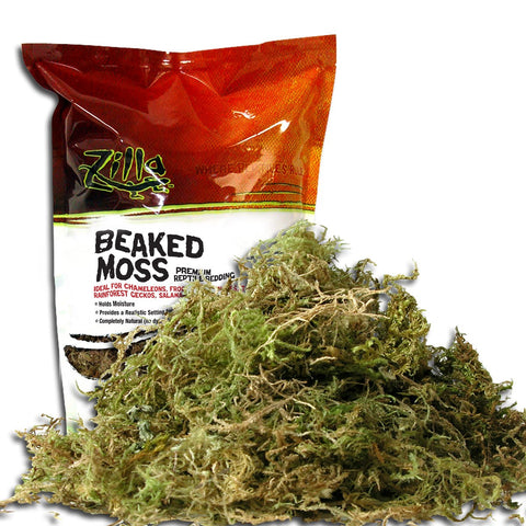 Zilla Beaked Moss Premium Reptile Substrate; available in 2 sizes.