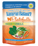 Indoor Chicken & Chicken Liver Natural Balance Platefulls Soft Cat Food Pouches