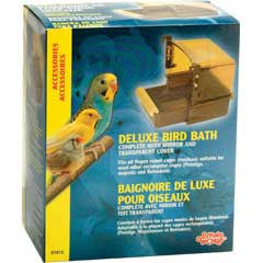 Living World Deluxe Bird Bath, Brown