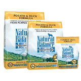Natural Balance Dog Food, Potato & Duck; available in regular or small bites