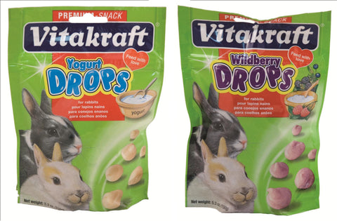 Vitakraft Rabbit Drops; available in 2 flavours.