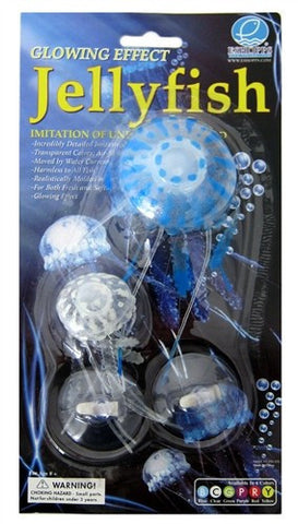Floating Jellyfish Decoration, Blue and Clear
