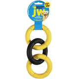 JW Pet Invincible Chains Rubber Ring Dog Toy; available in different styles and sizes.