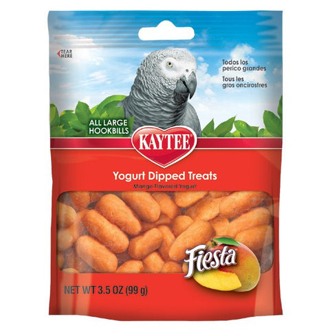 Kaytee Fiesta Yogurt Dipped Treats for Large Hookbills, Mango Flavoured Yogurt