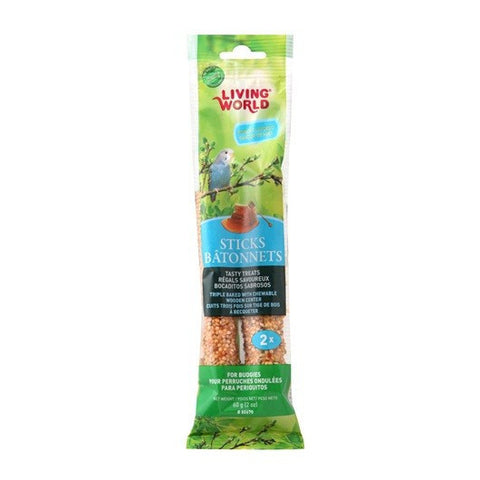 Living World Parakeet Sticks; available in different flavours.