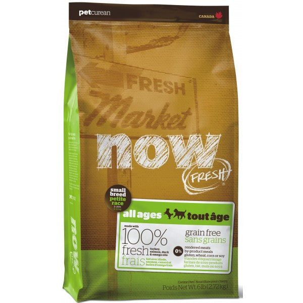 NOW FRESH Grain Free Small Breed All Ages dog food; available in 2 sizes.