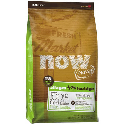 NOW FRESH Grain Free Small Breed All Ages dog food; available in 2 sizes.