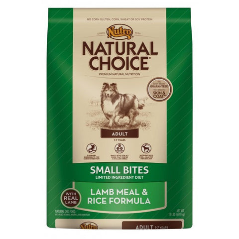 Nutro Natural Choice Lamb & Rice Small Bites - available in 3 sizes