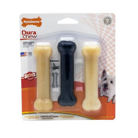 Nylabone Dura Chew Bone Value 3 Pack, Regular Size