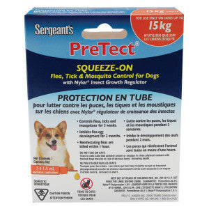 Sergeant's PreTect Squeeze-On Flea, Tick & Mosquito Control for Dogs