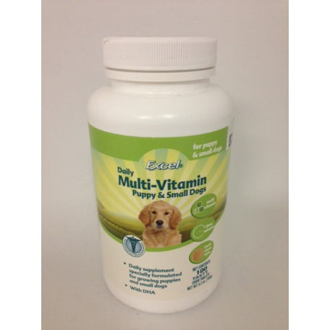 Excel Puppy & Small Dog Multi Vitamin: 100 Tasty Chew Tabs.