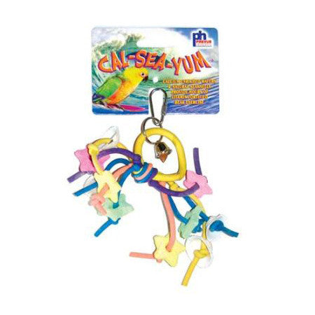 Prevue Pet Cal-Sea-Yum Urchin Bird Toy Multi-Colored Small