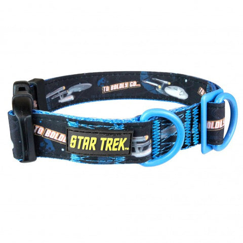 Star Trek To Boldly Go Dog Collar; 4 sizes available