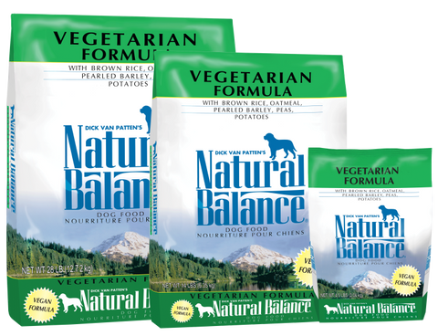 Natural Balance Ultra Premium Vegetarian Dog Food; available in 3 sizes.