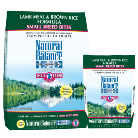 Natural Balance Dog Food, Lamb and Brown Rice Small Bites, 2 sizes available