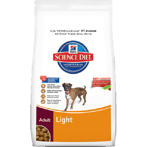 Science Diet Canine Adult Light Original; available in 3 sizes.