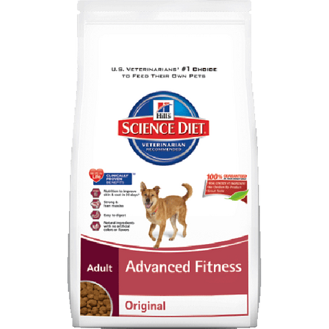 Science Diet Canine Adult Advanced Fitness Original; available in 3 sizes.