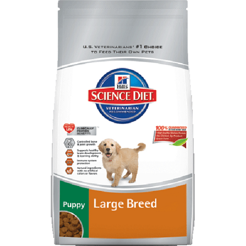 Science Diet Puppy Large Breed; available in 2 sizes.