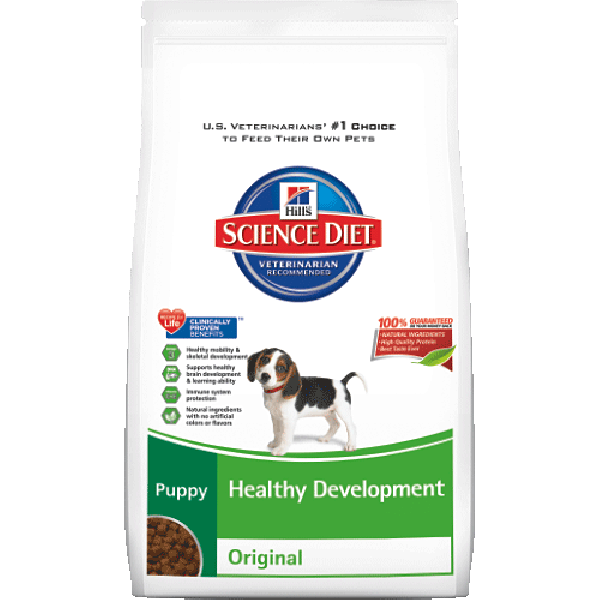 Science Diet Puppy Healthy Development Formula; available in 2 sizes.